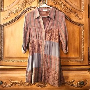 Western Blu Pepper Babydoll Top